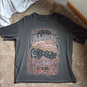 Billabong Black Short Sleeve Tee Graphic Design